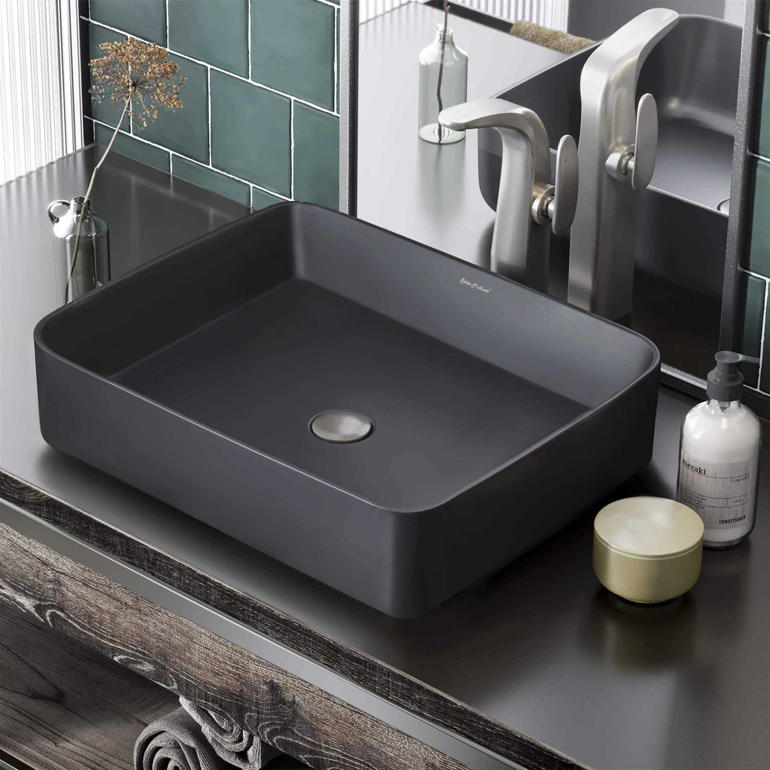 Swiss Madison Concorde One-Piece Square Ceramic Left Side Flush Handle Toilet 1.28 GPF SM-1T107 - Zenithce