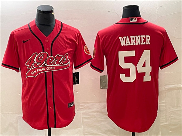 San Francisco 49ers #54 Fred Warner Red Cool Base Stitched Jersey - Zenithce