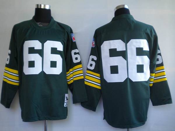 Mitchell Ness Packers #66 Ray Nitschke Green Stitched Throwback Jersey - Zenithce