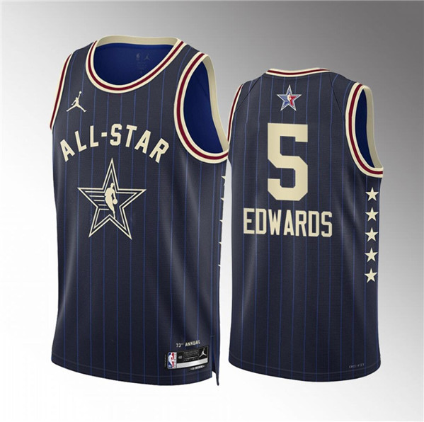 2024 All-Star #5 Anthony Edwards Navy Stitched Jersey - Zenithce