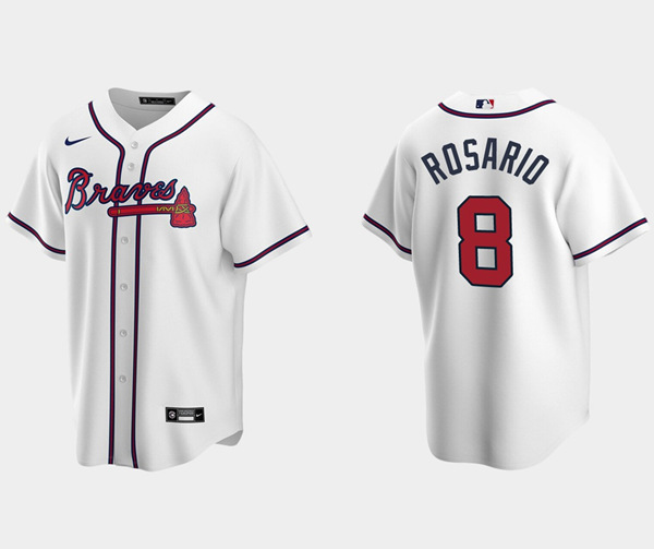 Atlanta Braves #8 Eddie Rosario White Cool Base Stitched Jersey - Zenithce