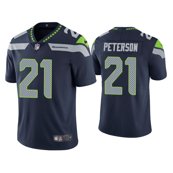 Seattle Seahawks #21 Adrian Peterson Navy Vapor Untouchable Limited Stitched Jersey - Zenithce