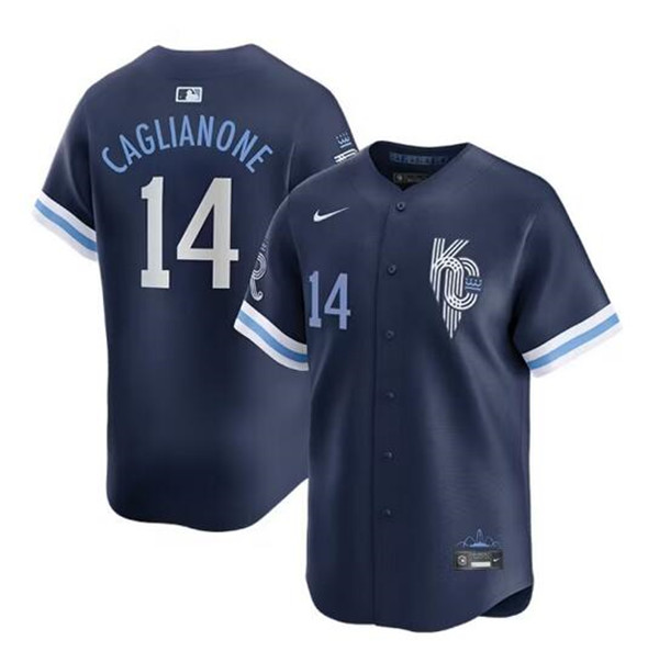 Kansas City Royals #14 Jac Caglianone Navy City Connect Limited Stitched Jersey - Zenithce