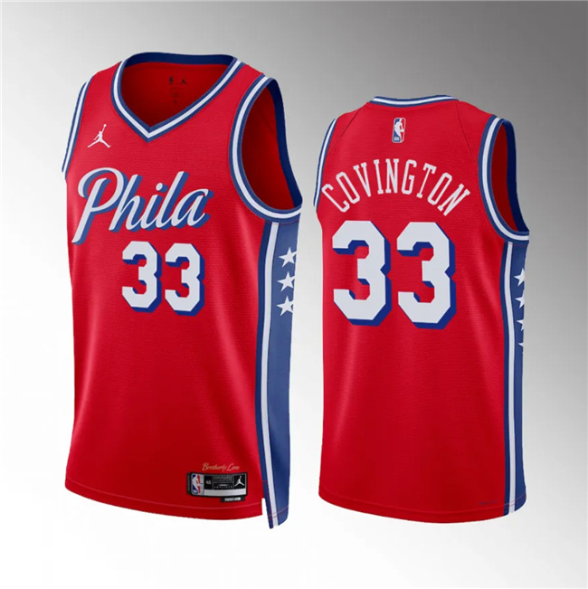 Philadelphia 76ers #33 Robert Covington Red Statement Edition Stitched Jersey - Zenithce