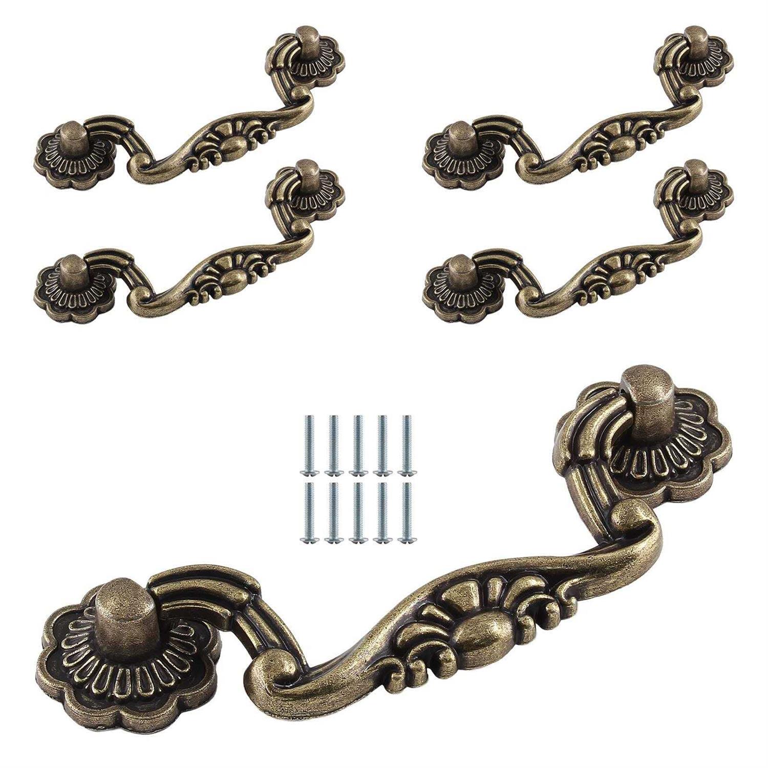jersvimc 10 piece drop drawer handles 5 inch hole centers - Zenithce