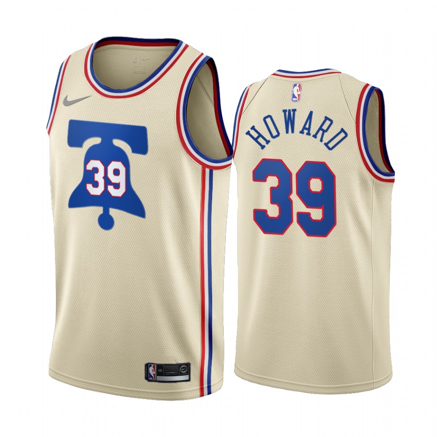 Philadelphia 76ers #39 Dwight Howard Cream Swingman 2020-21 Earned Edition Jersey - Zenithce