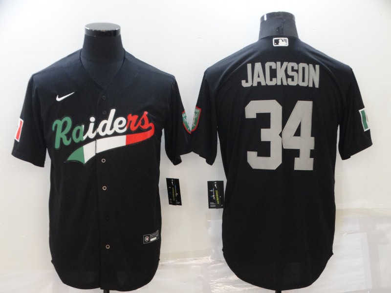 Las Vegas Raiders #34 Bo Jackson Black Mexico Stitched Jersey - Zenithce