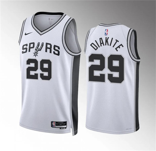 San Antonio Spurs #29 Mamadi Diakite White Association Edition Stitched Jersey - Zenithce