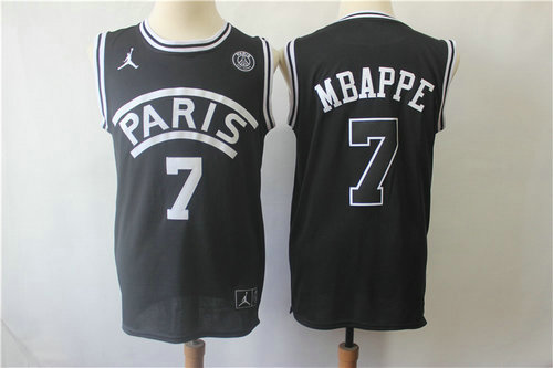 Paris Saint-Germain #7 Mbappe Black Jordan Fashion Jersey - Zenithce