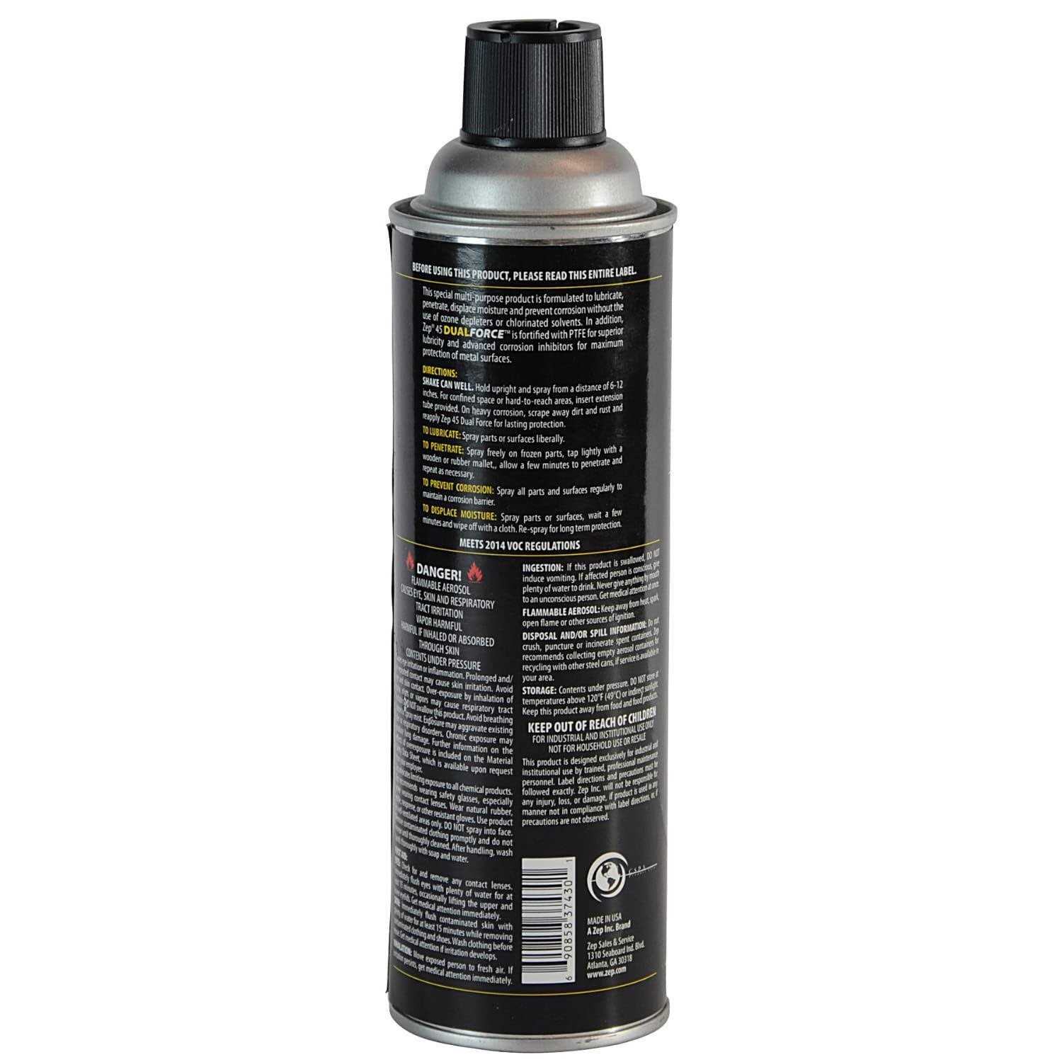 Zep 45 Dual-Force Lubricant/Penetrant 374301 - Zenithce