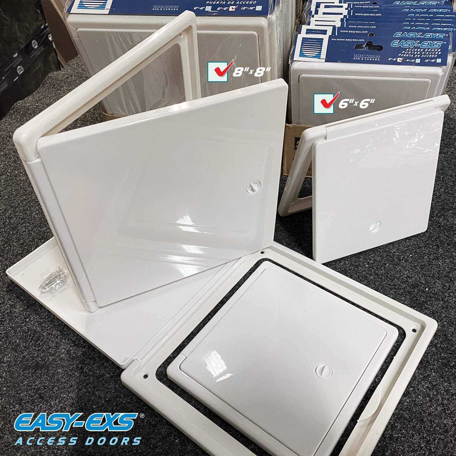 EASY-EXS Access Panel 12×16 with Door Plastic White - Zenithce