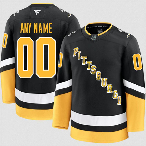 Pittsburgh Penguins Custom Black 2024-25 Alternate Stitched Jersey - Zenithce