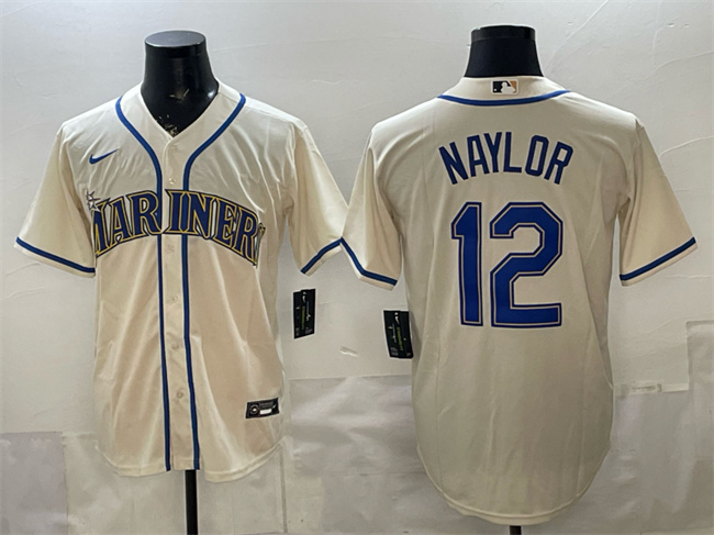 Seattle Mariners #12 Josh Naylor Cream Alternate Stitched Jersey - Zenithce