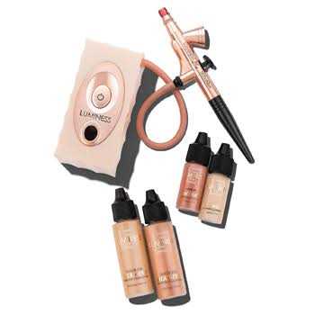 Luminess Air Basic Airbrush Makeup Kit and 9-Piece Silk 4-In-1 Airbrush Foundation Starter System - Zenithce