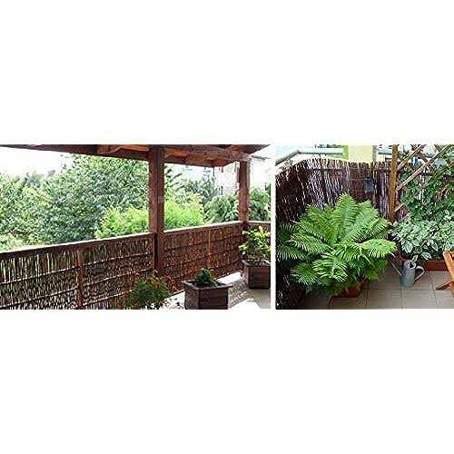 Master Garden Products 2 ft. H x 14 ft. L Reed Wood Fence Woven with Black Nylon Coated Wire - Zenithce