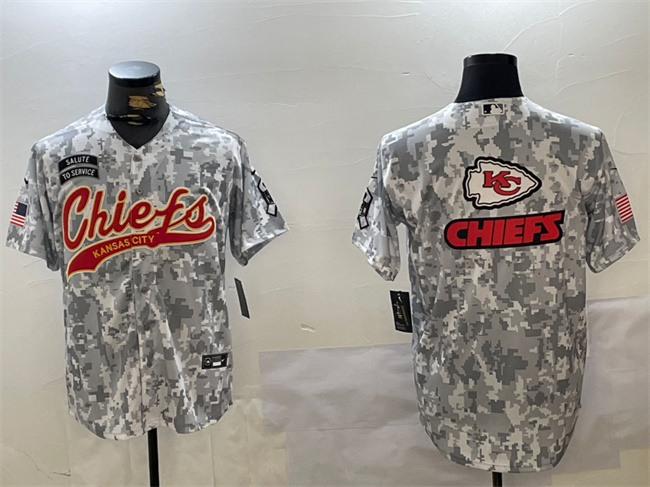 Kansas City Chiefs Team Big Logo 2024 Arctic Camo Salute To Service Stitched Jersey - Zenithce