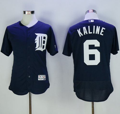 Tigers #6 Al Kaline Navy Blue Flexbase Authentic Collection Stitched Jersey - Zenithce