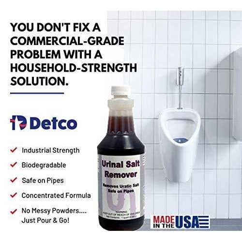 Detco Urinal Salt Remover Concentrate Safe on Pipes and Plumbing - Zenithce