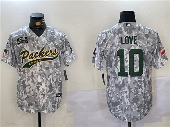 Green Bay Packers #10 Jordan Love 2024 Arctic Camo Salute To Service Stitched Jersey - Zenithce