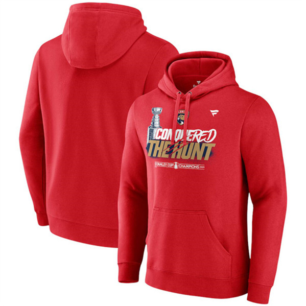 Florida Panthers Red 2024 Stanley Cup Champions Celebration Fleece Pullover Hoodie - Zenithce