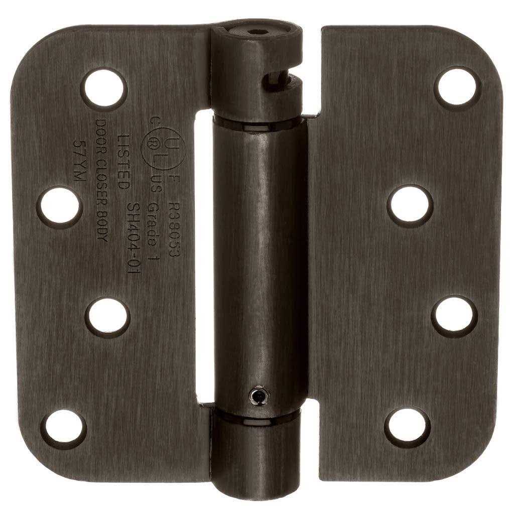 Dynasty Hardware 4 inch Spring Loaded Door Hinge Self Closing with 5/8 Radius Corners - Zenithce