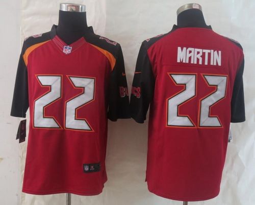 Buccaneers #22 Doug Martin Red Team Color Stitched New Limited Nike Jersey - Zenithce