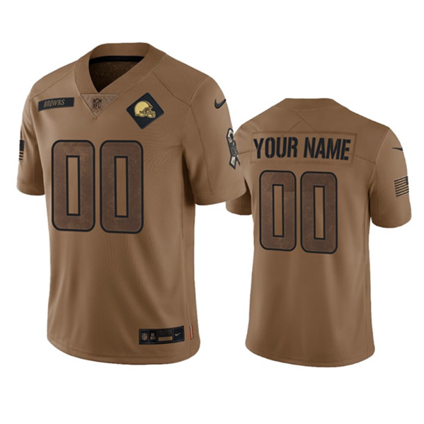 Cleveland Browns Custom 2023 Brown Salute To Service Limited Stitched Jersey - Zenithce