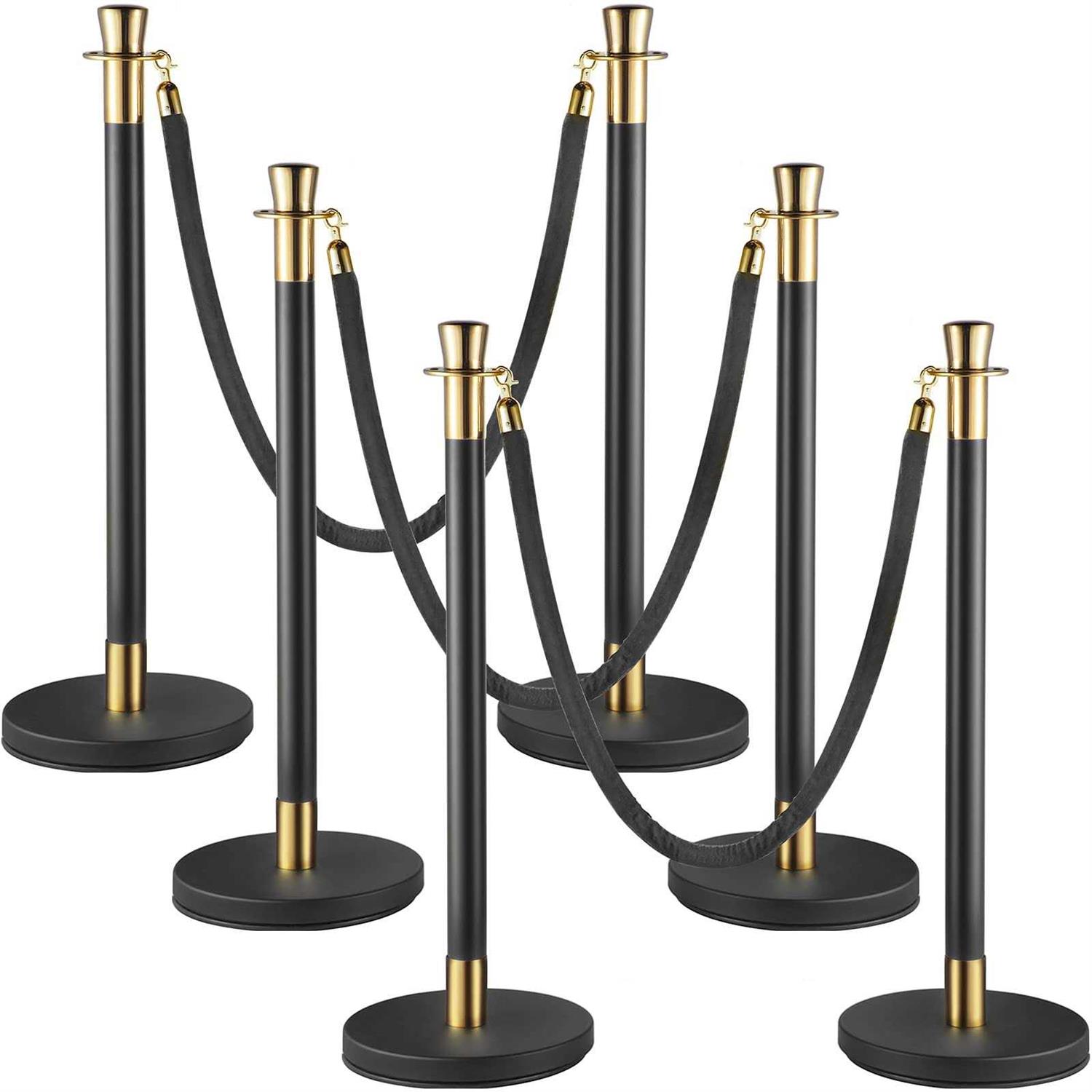 VEVOR Crowd Control Stanchion Set of 6 Pieces Stanchion Set Stanchion Set with 5 ft/1.5 GLZHSHRSJTHG69AV4V0 - Zenithce