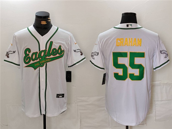 Philadelphia Eagles #55 Brandon Graham White Gold Cool Base Stitched Jersey - Zenithce