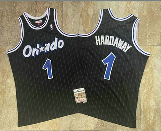 Orlando Magic #1 Penny Hardaway Black 1994-95 Hardwood Classics AU Jersey - Zenithce