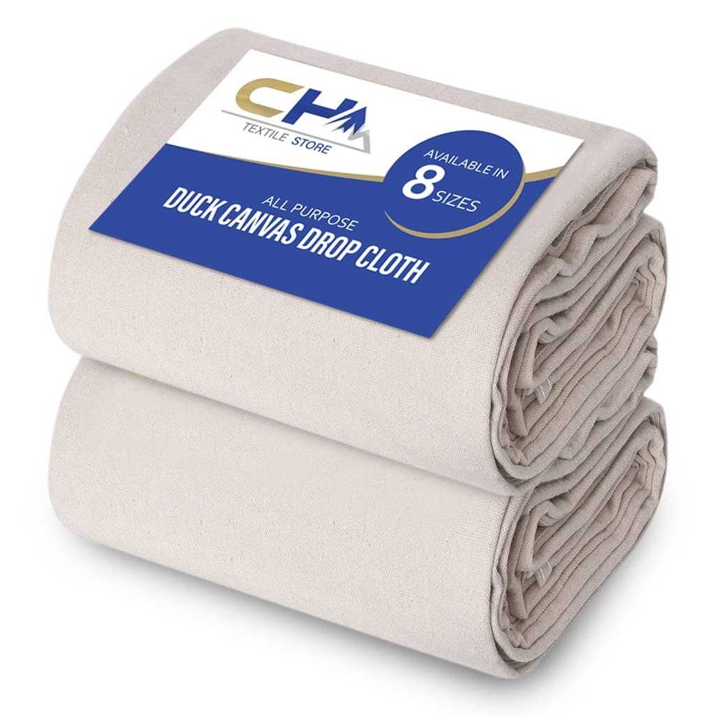 Zuperia Canvas Drop Cloth of 2 Pure Cotton Painters Drop Cloth - Zenithce