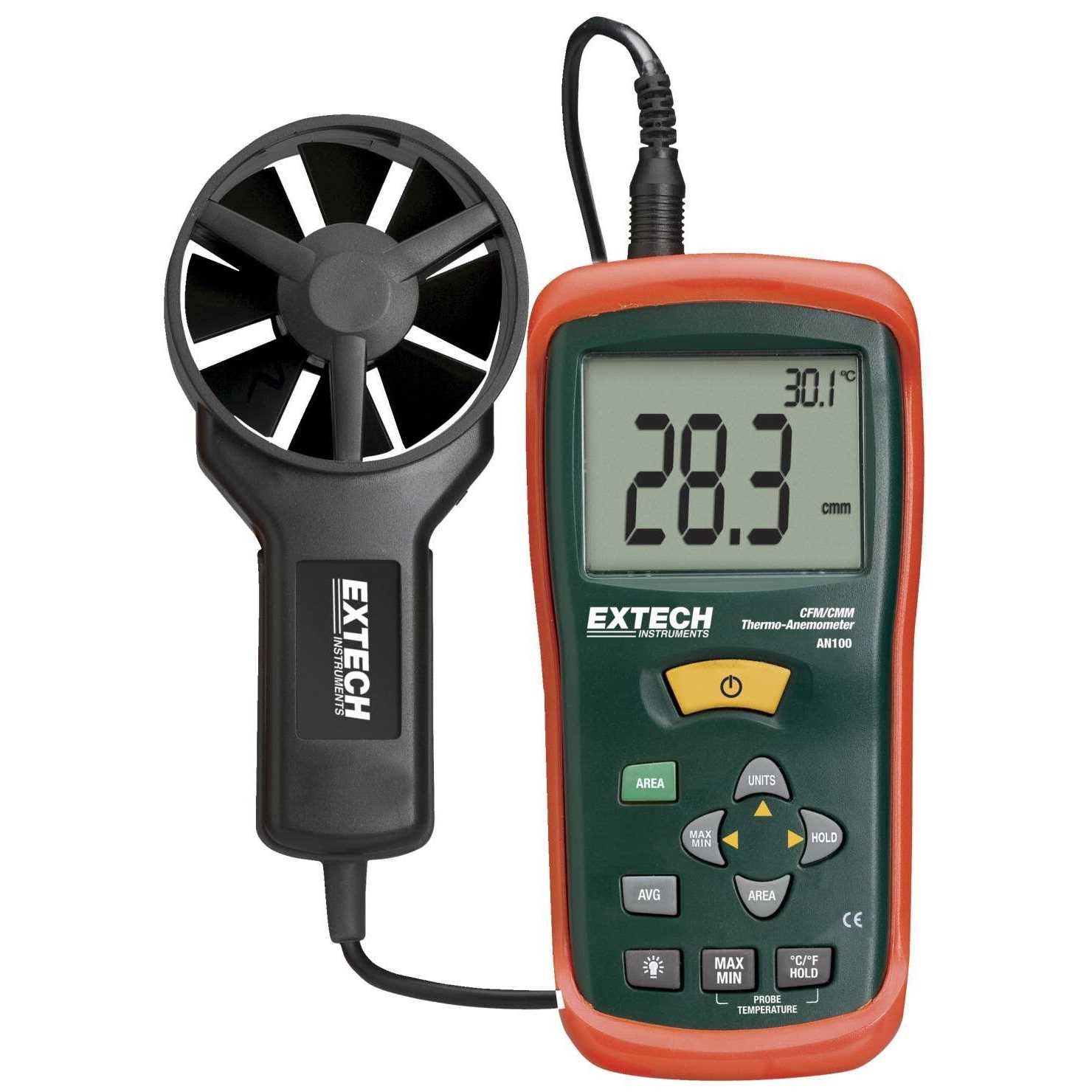 Extech AN100 Anemometer CFM/CMM - Zenithce