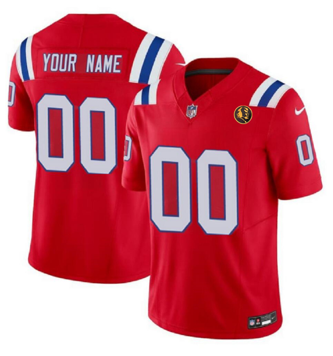 New England Patriots Custom Red 2023 F.U.S.E. With John Madden Patch Vapor Limited Stitched Jersey - Zenithce