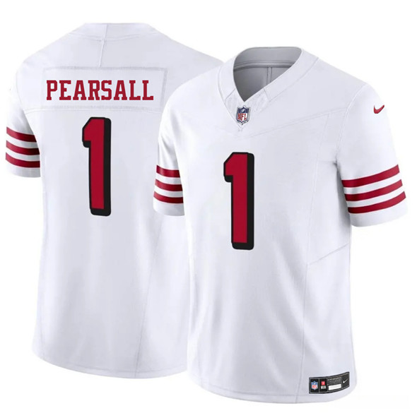 San Francisco 49ers #1 Ricky Pearsall New White 2025 F.U.S.E. Vapor Untouchable Limited Stitched Jersey - Zenithce