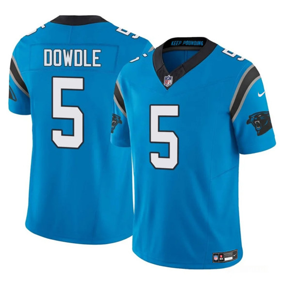 Carolina Panthers #5 Rico Dowdle Blue 2025 F.U.S.E. Vapor Limited Stitched Jersey - Zenithce