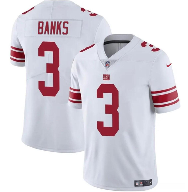 New York Giants #3 Deonte Banks White Vapor Untouchable Limited Stitched Jersey - Zenithce