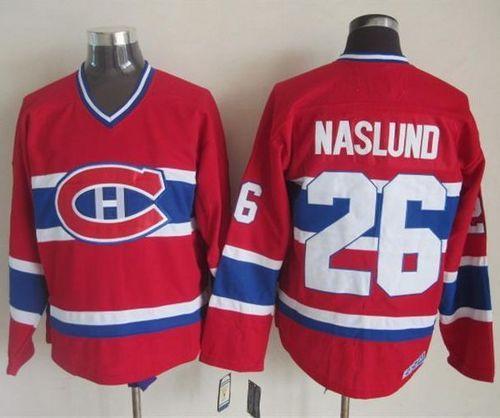 Canadiens #26 Mats Naslund Red CCM Throwback Stitched Jersey - Zenithce