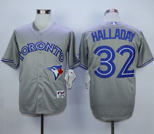 Blue Jays #32 Roy Halladay Grey Cool Base Stitched Jersey - Zenithce