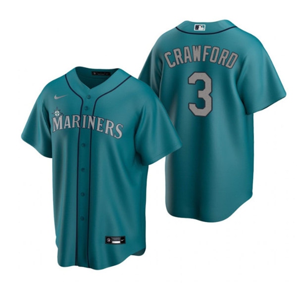 Seattle Mariners #3 J.P. Crawford Aqua Cool Base Stitched Jersey - Zenithce