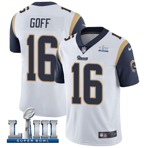 Los Angeles Rams #16 Jared Goff White Super Bowl LIII Bound Vapor Untouchable Limited Stitched Jersey - Zenithce