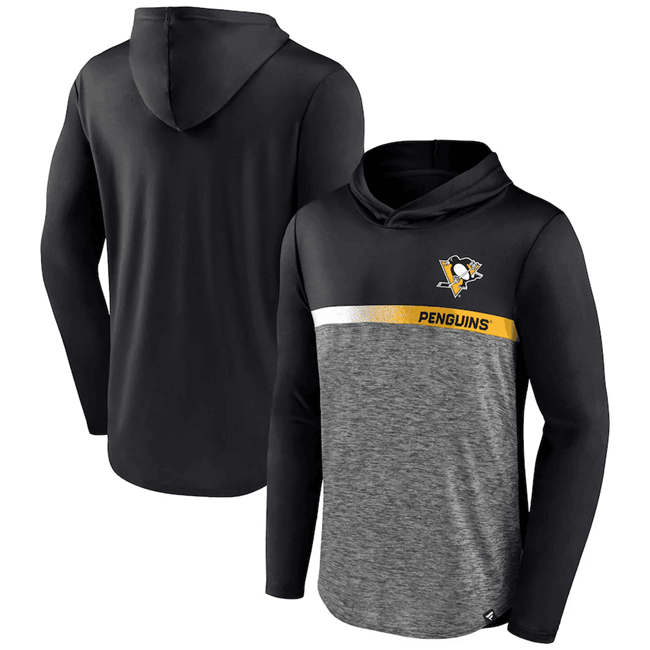 Pittsburgh Penguins Black Podium Defender Pullover Hoodie - Zenithce
