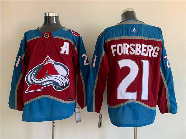 Colorado Avalanche #21 Peter Forsberg Burgundy Stitched Jersey - Zenithce