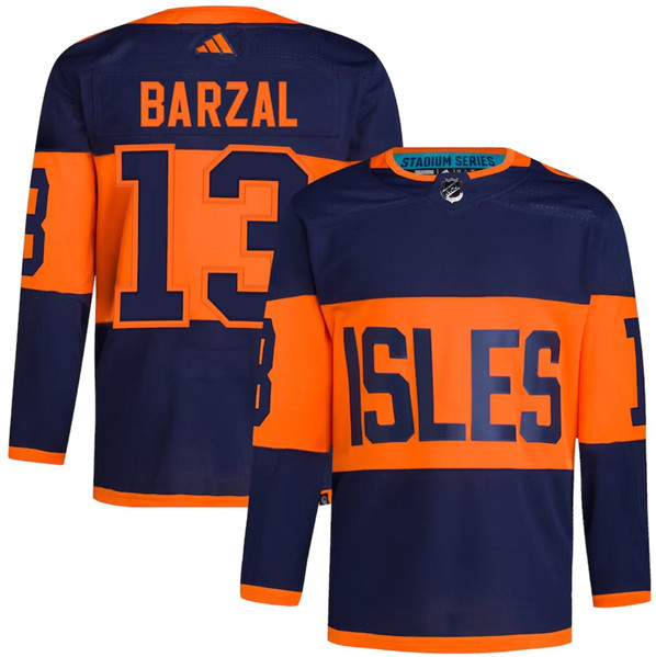 New York Islanders #13 Mathew Barzal Navy 2024 Stadium Series Stitched Jersey - Zenithce