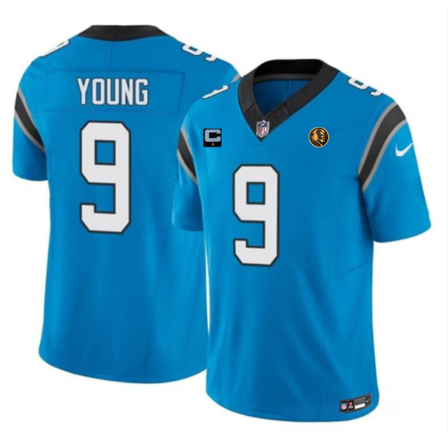 Carolina Panthers #9 Bryce Young Blue 2023 F.U.S.E. With 1-Star C Patch And John Madden Patch Vapor Limited Stitched Jersey - Zenithce