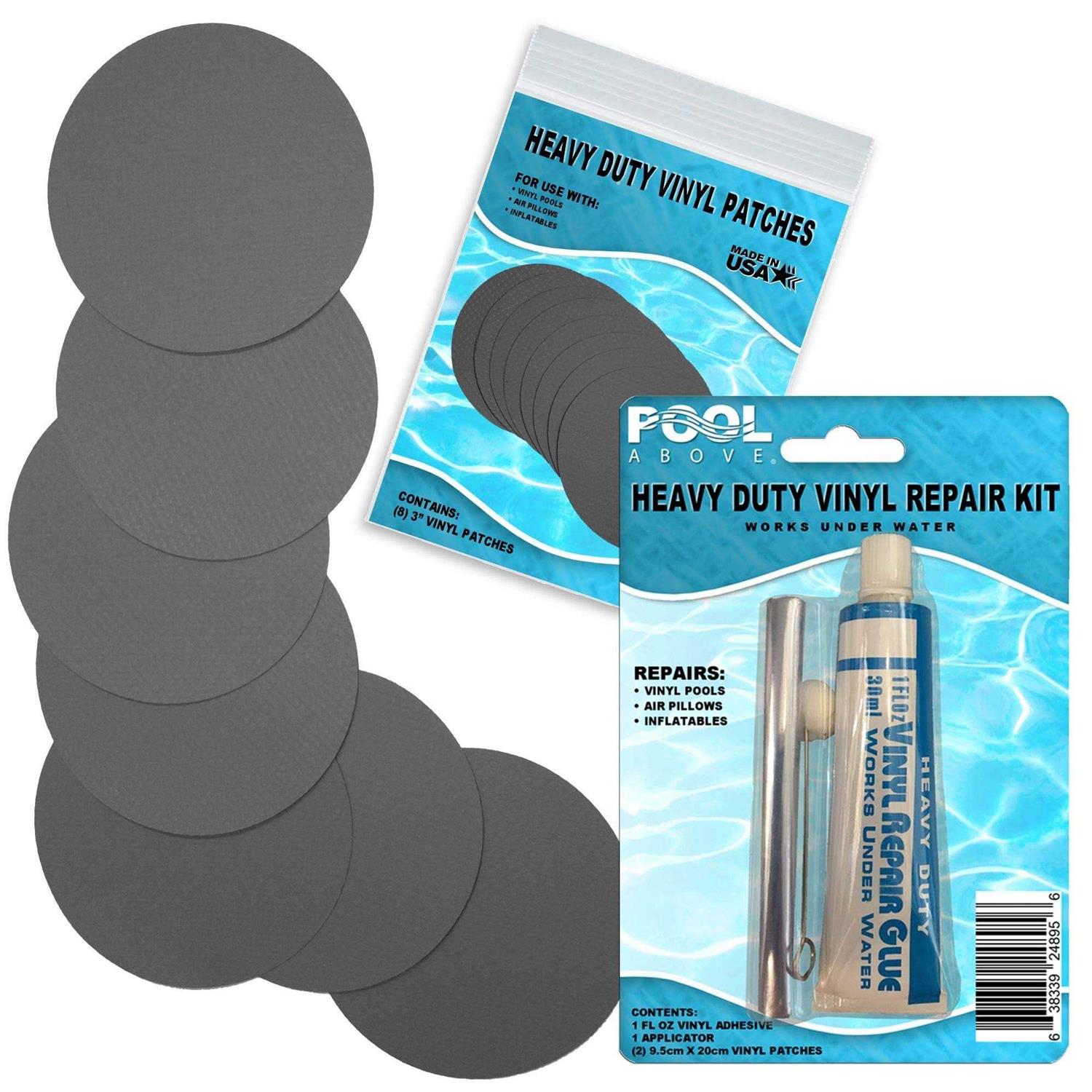 Pool Above Heavy Duty Vinyl Repair Patch Kit for Inflatables Boat Raft Kayak Air Beds - Zenithce