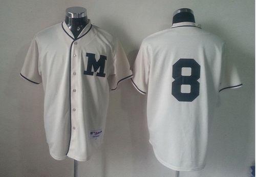 Brewers #8 Ryan Braun Cream 1913 Turn Back The Clock Stitched Jersey - Zenithce