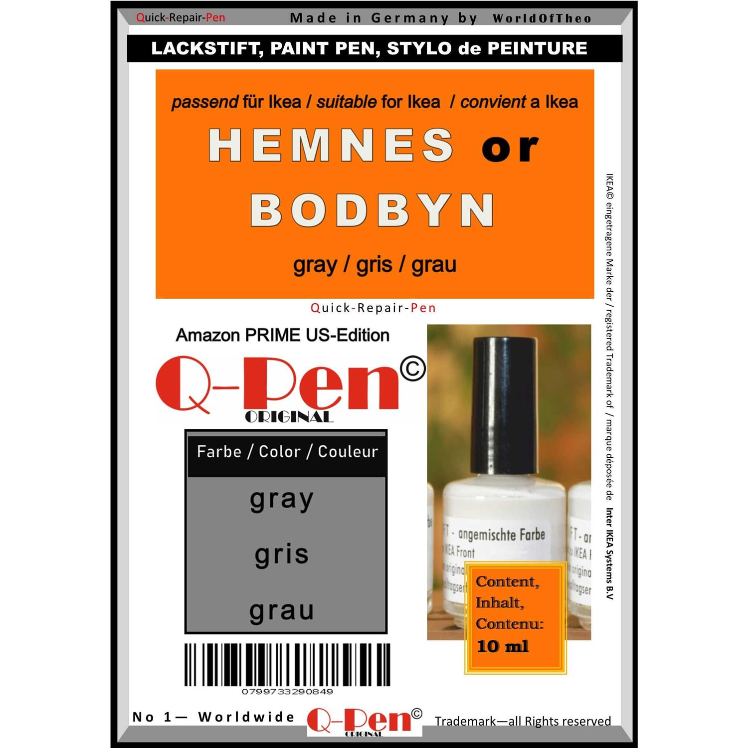 Q-Pen Original Touch-up Paint For Ikea Malm White - Zenithce