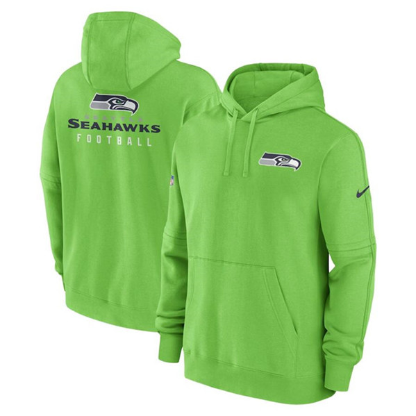 Seattle Seahawks Green Sideline Club Fleece Pullover Hoodie - Zenithce