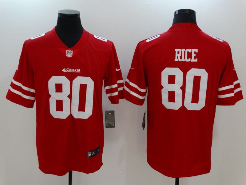 San Francisco 49ers #80 Jerry Rice Red Vapor Untouchable Player Limited Jersey - Zenithce