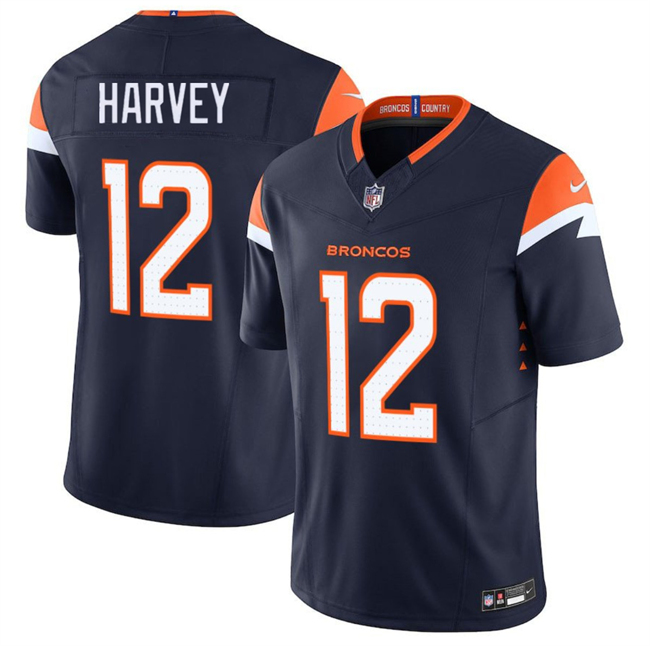 Denver Broncos #12 RJ Harvey Navy F.U.S.E. Vapor Limited Stitched Jersey - Zenithce